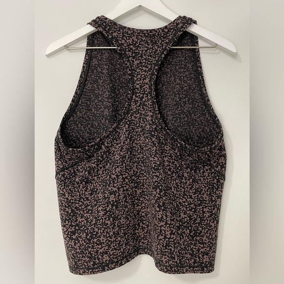 Athleta Shanti Crop Jacquard Tank Mineral Brown Plus Size 1X - Picture 4 of 6